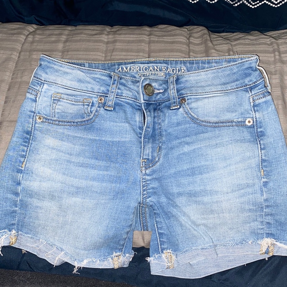 American eagle blue jeans shorts
